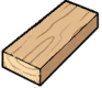 A flat wooden plank.