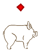 The gamebook attack illustration with a red marker over an animal.