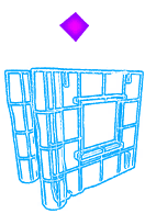 The blue preview used as a construction target.